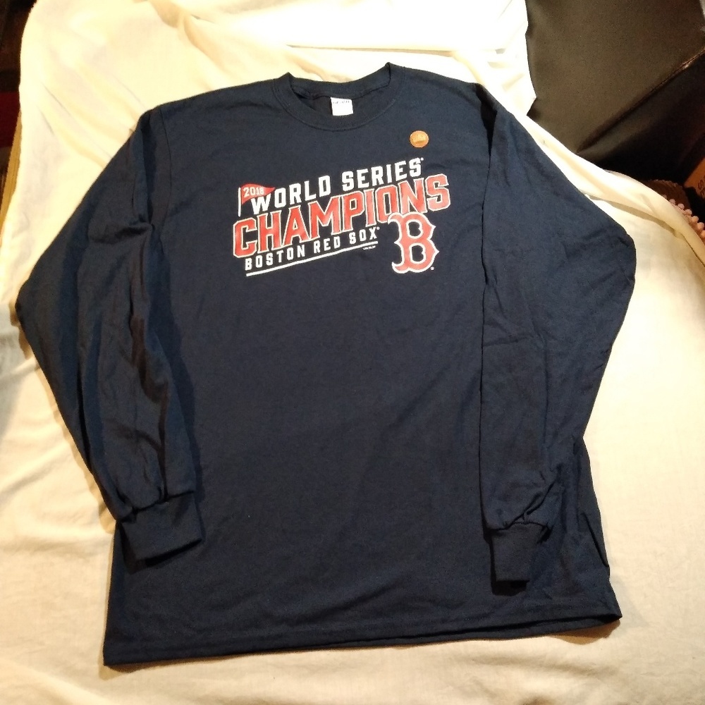MLB Boston Red Sox World Series Champions 2018 Blue Long Sleeve Shirt